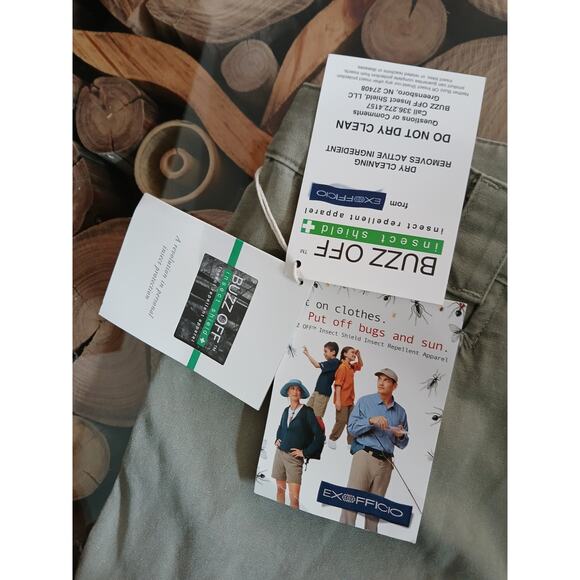 Buzz Off Insect Shield Repellent Apparel Exofficio Khaki Canvas Capri Pants 10 - Picture 3 of 13